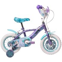 Vaikiškas dviratukas su papildomais ratukais, vaikų Volare Disney Frozen 2, mėlyna sp./violetinė sp., 12"