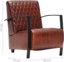 Krėslas VLX Armchair 246387, ruda sp., 65 cm x 75 cm x 82 cm