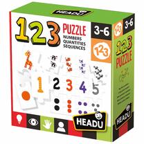 Обучающая игрушка Headu Stem 123 Puzzle, многоцветный