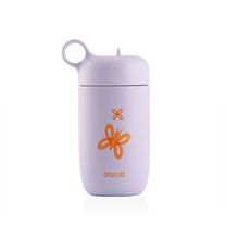 Ūdens pudele EQUA BUTTERFLY, oranža krās./violeta krās., plastmasa/nerūsējošais tērauds, 0.4 l