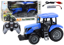 Rc трактор Lean Toys Farm, синий цв.