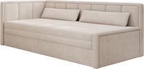 Sofa-lova Fulgeo Jarell 18, smėlio sp., kairinė, 82 x 214 cm x 77 cm