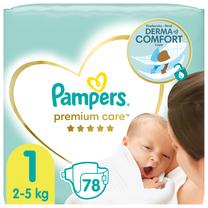 Sauskelnės Pampers Premium Care, 1 dydis, 5 kg, 78 vnt.