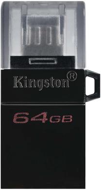 USB atmintinė Kingston DataTraveler microDuo 3.0 G2 OTG, juoda sp., 64 GB