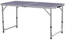 Stovyklavimo stalas Enero, sidabro sp./violetinė sp., 120 cm x 60 cm x 55 - 70 cm