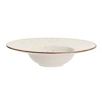 Lėkštė makaronų patiekalams Home4you Sensa, 24 cm x 24 cm x 6 cm, aukso sp./balta sp.