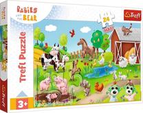 Dėlionė Trefl Little Ones And Animals 14372, 40 cm x 60 cm, 24 vnt., įvairių spalvų