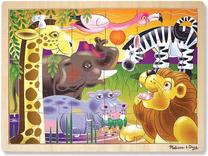 Medinė dėlionė Melissa & Doug African Plains 12937, 29 cm x 39 cm, 24 vnt.