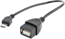 Adapteris Gembird USB Micro-B male, USB 2.0 female, 0.15 m, juoda sp.