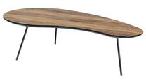 Žurnalinis staliukas Loft Envo A, juoda sp./riešuto sp., 122 cm x 67 cm x 35 cm