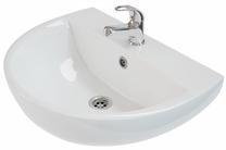 Vonios praustuvas Kolo Runa 55cm White, keramika, 55 cm x 45 cm x 18.5 cm, balta sp.
