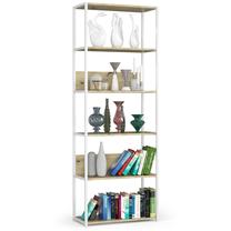 Grāmatu plaukts Akord Loft 700, ozola krās./balts krās., 192 cm x 70 cm x 32 cm