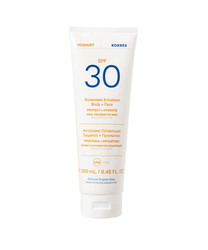 Priemonė įdegio priežiūrai kūnui/veidui Korres Yoghurt Body & Face SPF30, 250 ml