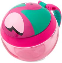 Užkandžių dubenėlis Skip Hop Zoo Snack Cup Flamingo, 1 m., plastikas, žalia sp./rožinė sp.