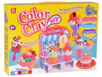 Plastilīna komplekts, ar piederumiem Color Clay Ice Cream, daudzkrāsaina