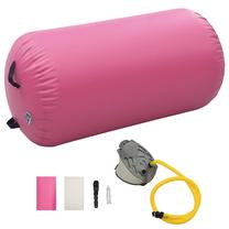 Treniruočių volelis VLX Inflatable Roll 92715, 120 cm, rožinė sp.
