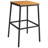 Lauko taburetė Besk 9152485, ruda sp./juoda sp., 49.5 cm x 49.5 cm x 76 cm