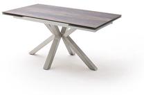 Valgomojo stalas išskleidžiamas MC Akcent Nagano, nerūdijančiojo plieno sp./tamsiai ruda sp., 160 - 240 cm x 90 cm x 76 cm