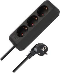Удлинитель Brennenstuhl ECO-LINE, 3 x 1,5 mm², 1.5 м, 3 розетки, черный цв.