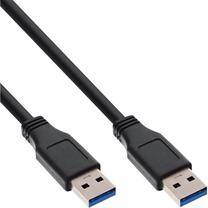Vads InLine USB 3.0 Cable Type A USB 3.0 A male, USB 3.0 A male, 5 m, melna krās.