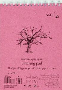 Piešimo popierius Smiltainis Drawing Pad, A5, 120 g/m², balta sp., 21 cm x 14.8 cm, 60 lapų vnt.