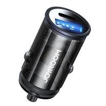 Automobilinis įkroviklis Joyroom mini AFC SCP, USB Type C, juoda sp., 20 W