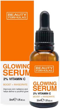 Veido serumas Beauty Formulas Glowing 2% Vitamin C, 30 ml