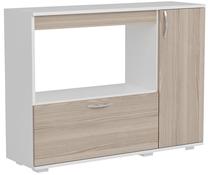 Apatinė virtuvinė spintelė Kalune Design Charlotta, ruda sp./balta sp., 118.2 cm x 35 cm x 90 cm