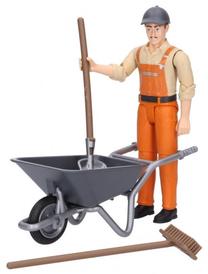 Žaislinė figūrėlė Bruder Municipal Worker BR-62130, 11 cm, įvairių spalvų