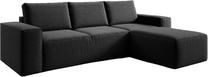Kampinė sofa Silla Flores 10, juoda sp., dešininė, 204 x 302 cm x 95 cm