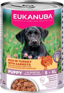 Влажный корм для собак Eukanuba Turkey With Carrots, курица/индюшатина, 0.4 кг