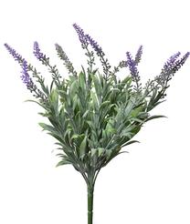 Dirbtinių gėlių puokštė, levanda, žalia sp./violetinė sp., 40 cm