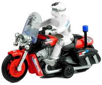 Žaislinis motociklas Lean Toys Racing Police, juoda sp./raudona sp.