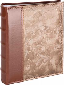 Альбом для фотографий Victoria Collection B 10x15/200M Flower-3, коричневый цв.