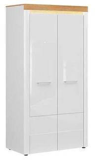 Spinta Horton, ąžuolo sp./balta sp., 56 cm x 106.5 cm x 205 cm