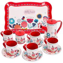 Игрушечный чайный сервиз ASKATO Childrens Tea Set, белый цв./красный цв./голубой цв.