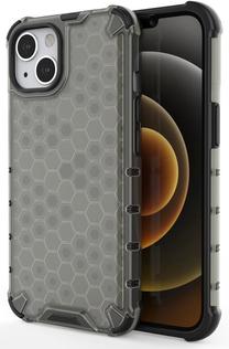 Telefona vāciņš Hurtel Honeycomb armor cover for iPhone 13, melna krās., Apple