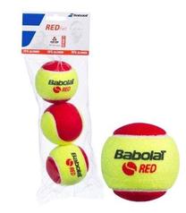 Teniso kamuoliukų rinkinys Babolat Red Felt 1626, raudona sp./geltona sp., 3 vnt.