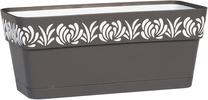 Gėlių lovelis Stefanplast Gaia 88703, plastikinis, 30 cm x 13 cm, juoda sp.