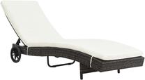 Lauko gultas VLX Sun Lounger 44453, ruda sp., 60 cm x 199 cm x 37 cm