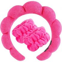 Matu lociņi ECarla Headband and Wristband Set, rozā krās., 3 gab.
