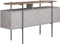 Konsoles galds Kalune Design Hanley, brūna krās./melna krās./pelēka krās., 150 cm x 38 cm x 86.2 cm