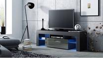 ТВ стол Pro Meble Milano 130, черный цв./серый цв., 130 см x 35 см x 45 см