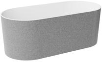Vonia, laisvai pastatoma Besco Lova Glam, 160 cm x 74 cm x 57.5 cm, ovalas, balta sp./sidabro sp.