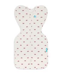 Plonas miegmaišis kūdikiui Love To Dream Swaddle UP 1.0T, balta sp./raudona sp., 68 cm x 29 cm