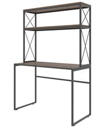 Rašomasis stalas su lentyna Kalune Design Mercan 854KLN1503, 105 cm x 50 cm, 155 cm, juoda sp./pušies sp