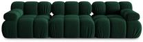 Modulinė sofa Micadoni Home Bellis 3 Seats, tamsiai žalia sp., 282 x 94 cm x 63 cm