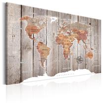 Reprodukcija Artgeist World Map: Wooden Stories N5936-DKX, 120 cm x 80 cm