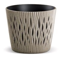 Gėlių vazonas Prosperplast Sandy DSR190W-4665W, plastikinis, Ø 18.9 cm, smėlio sp.