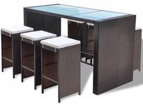 Āra mēbeļu komplekts VLX 7 Piece Garden Bar Set With Cushions
